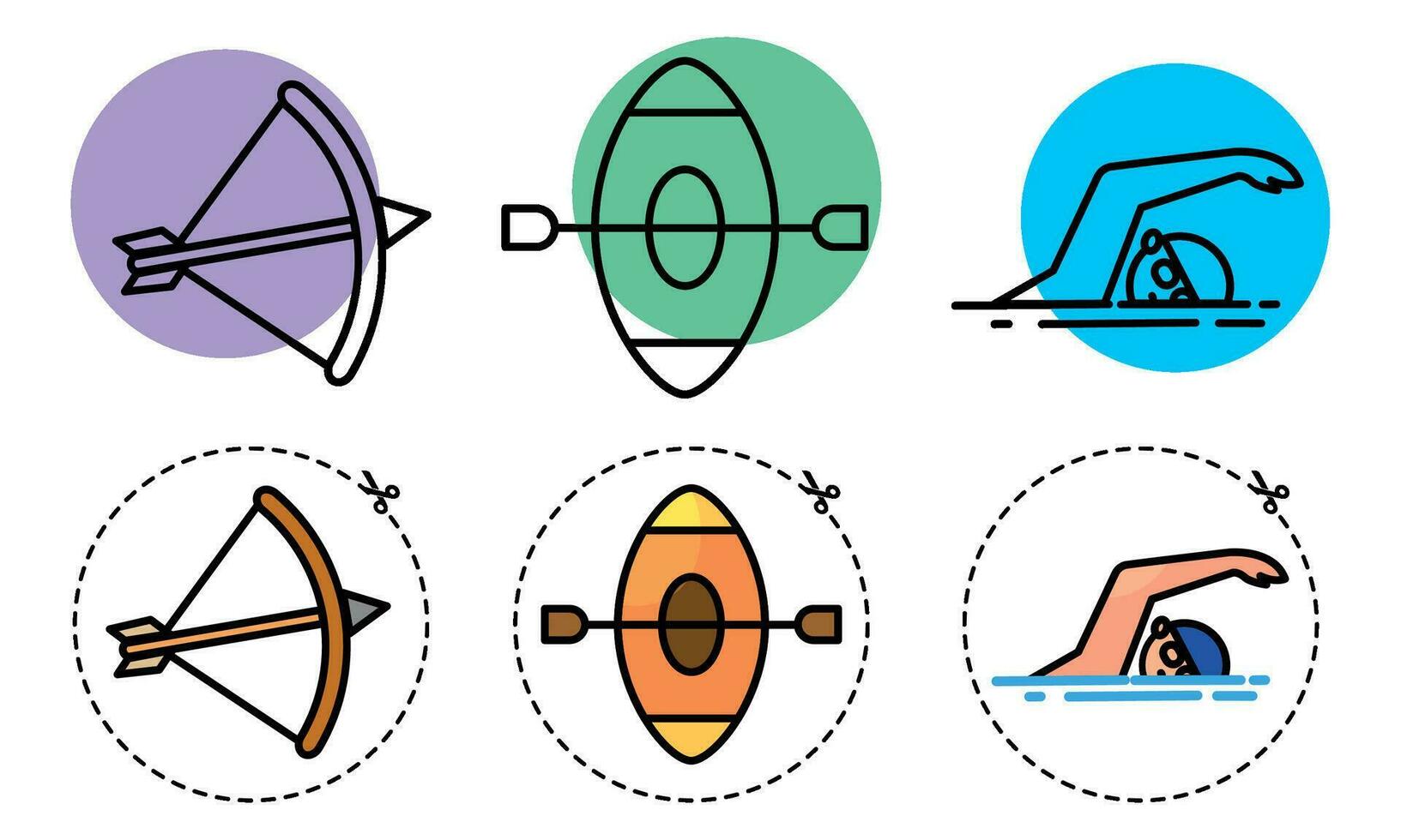 Set of different sport icons Vector