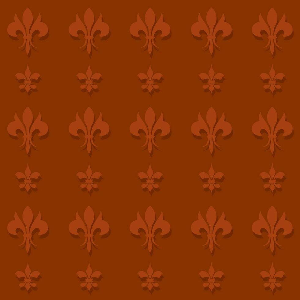 Seamless pattern background with lys flower symbols Vector