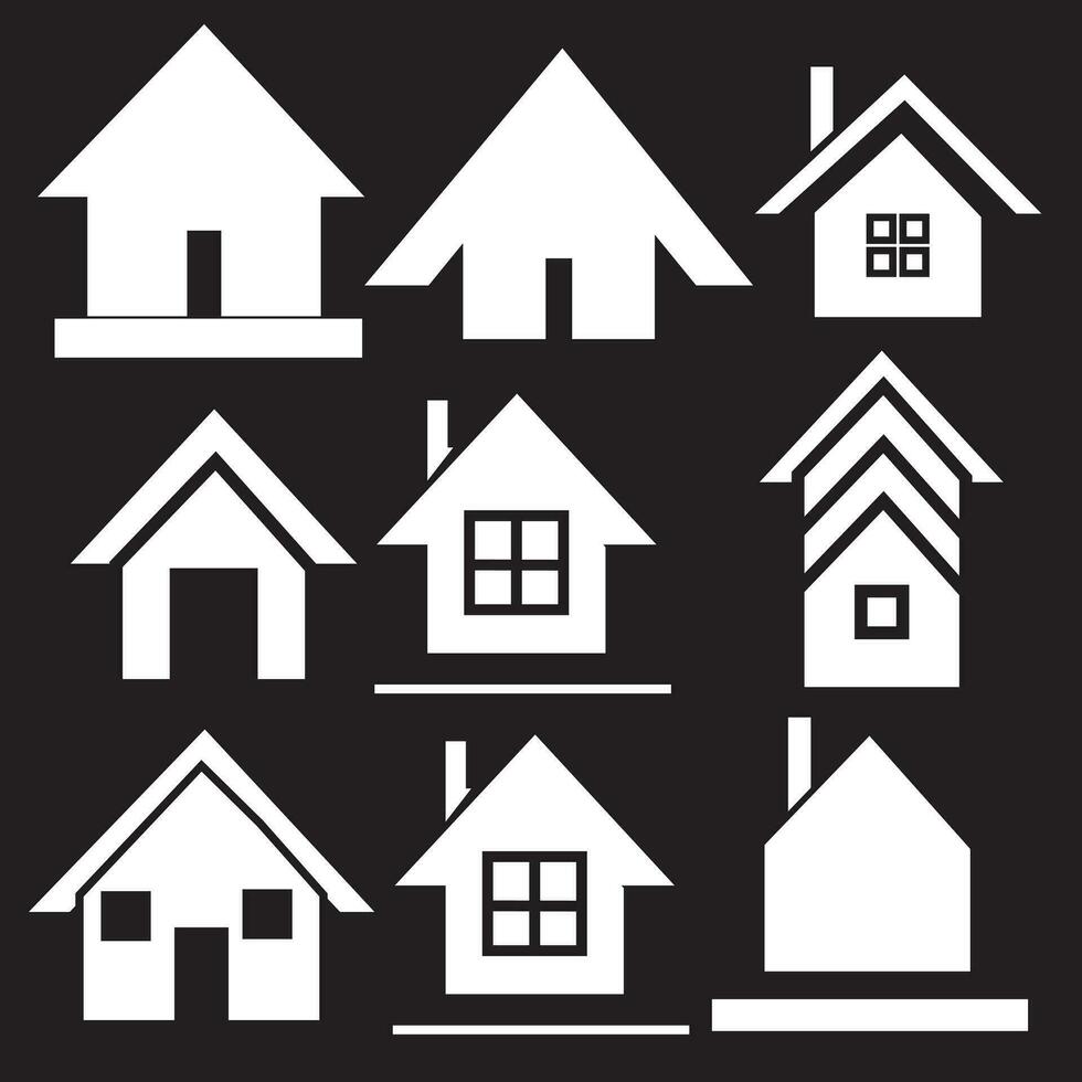 conjunto 1 de iconos de línea que representan la ilustración de vector de casa. símbolos simples de casa y hogar