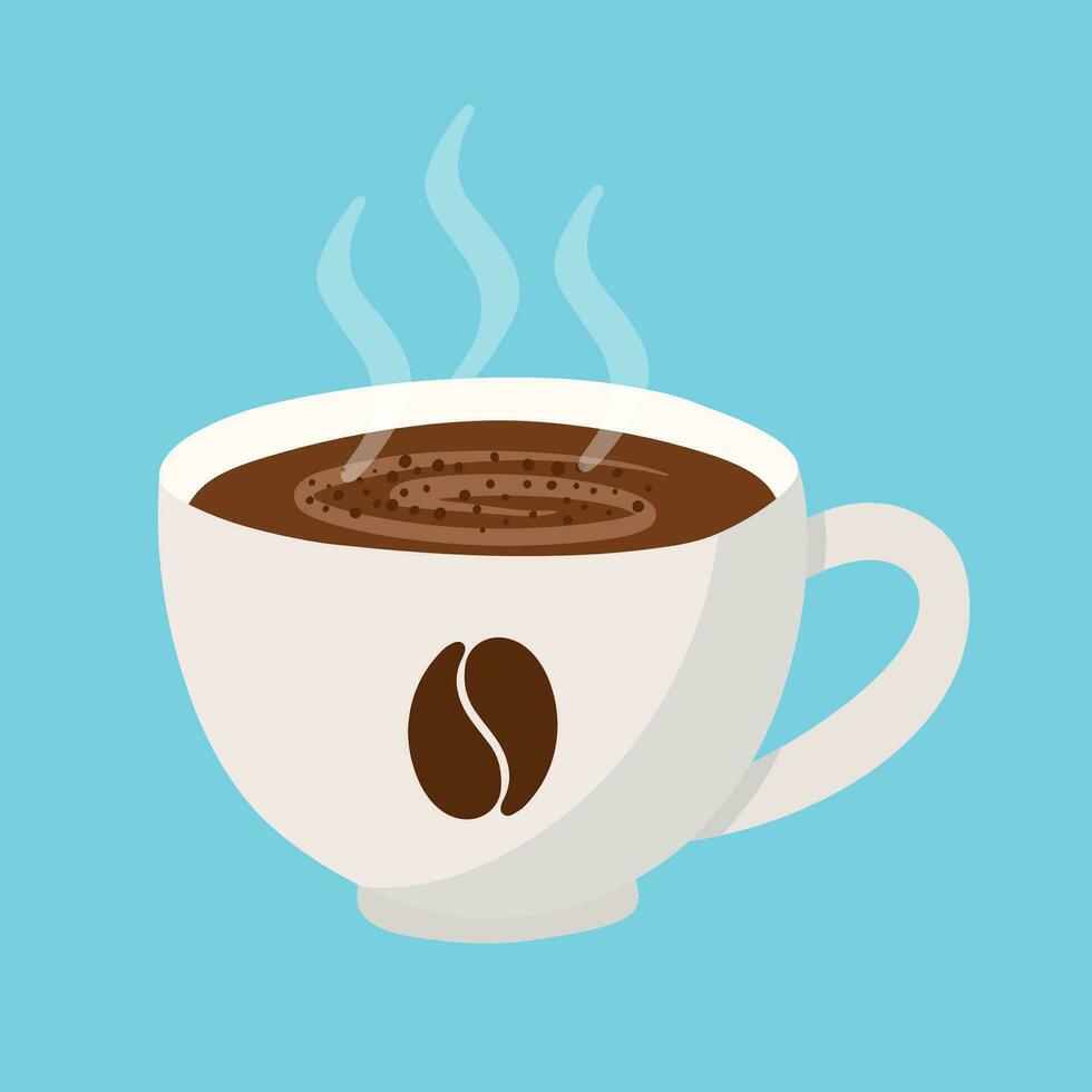 Hot Coffee Cup Icon for Drink and Beverage Vector Illustration