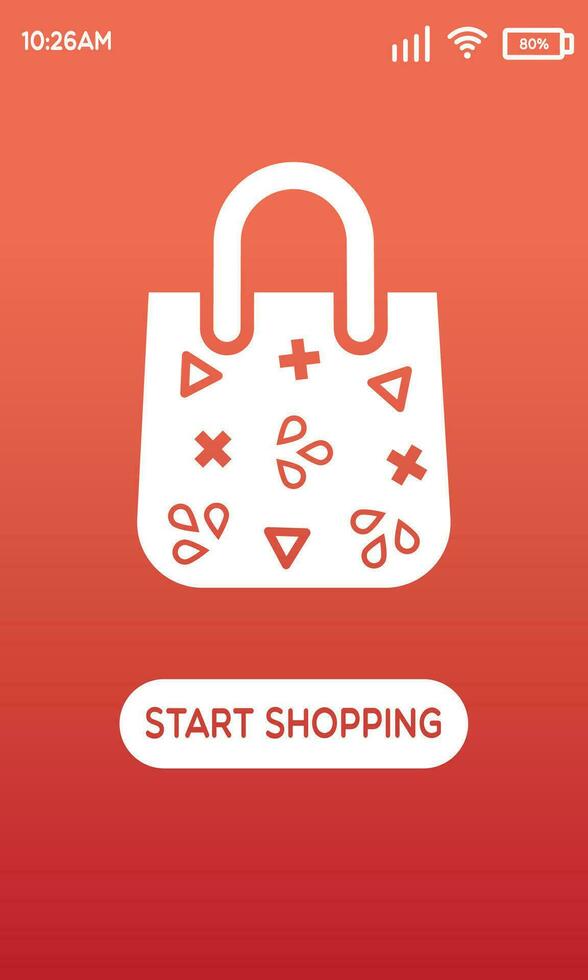 Shopping app background Concept mobile app Vector