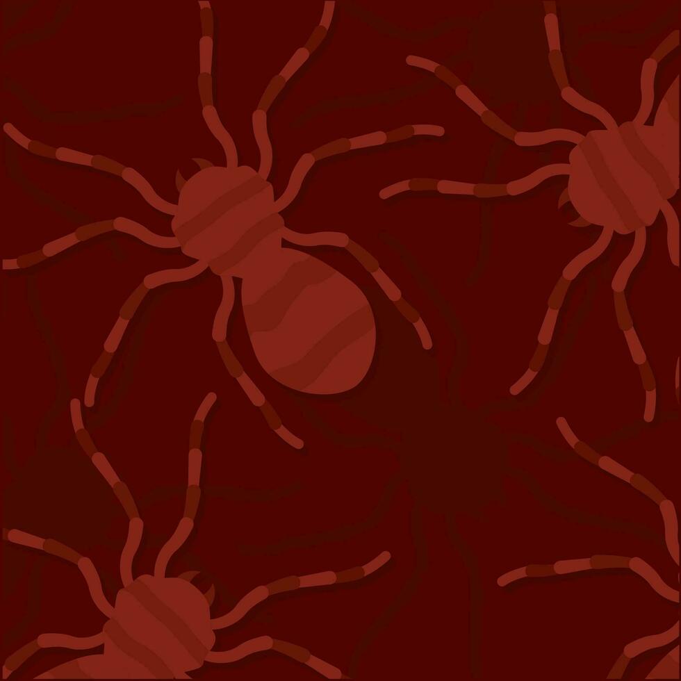 Seamless pattern background with spider insect icons Vector