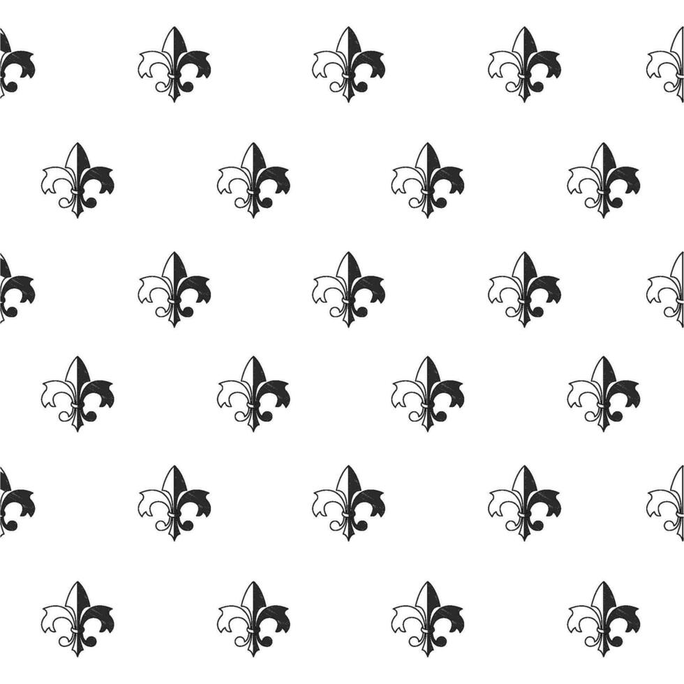 Seamless pattern background with lys flower symbols Vector