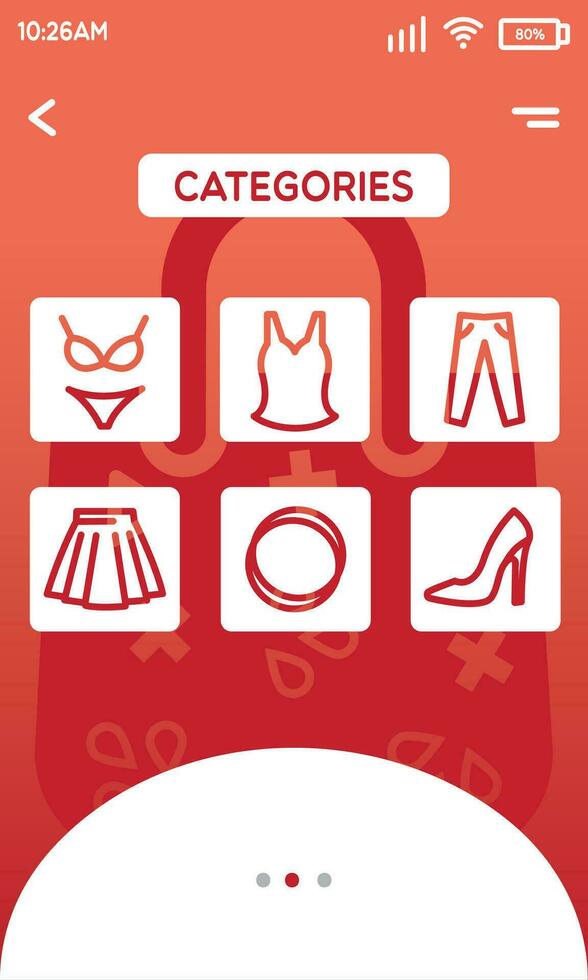 Shopping app background Concept mobile app Vector