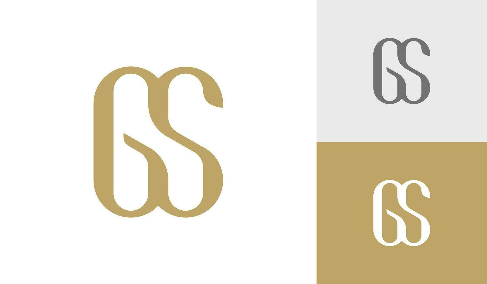 Letter GS initial monogram logo design vector