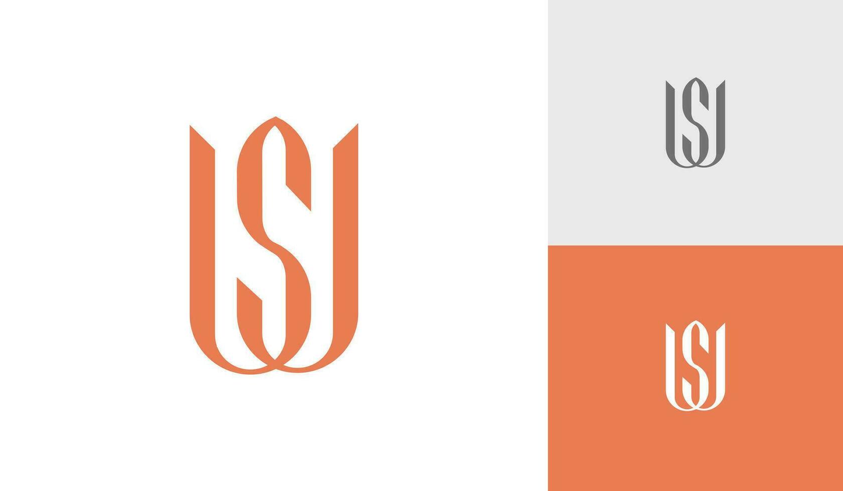 letra ws o SO monograma logo diseño vector