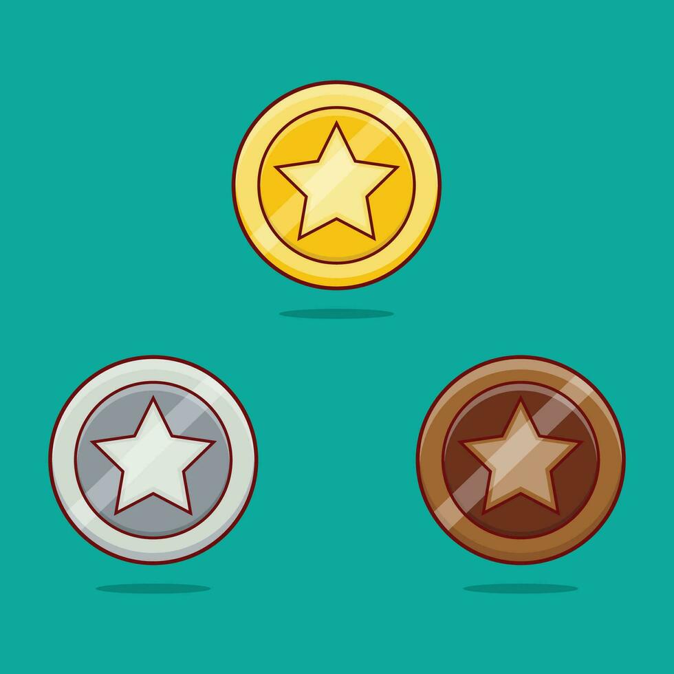 The Illustration of Coin Star Game vector