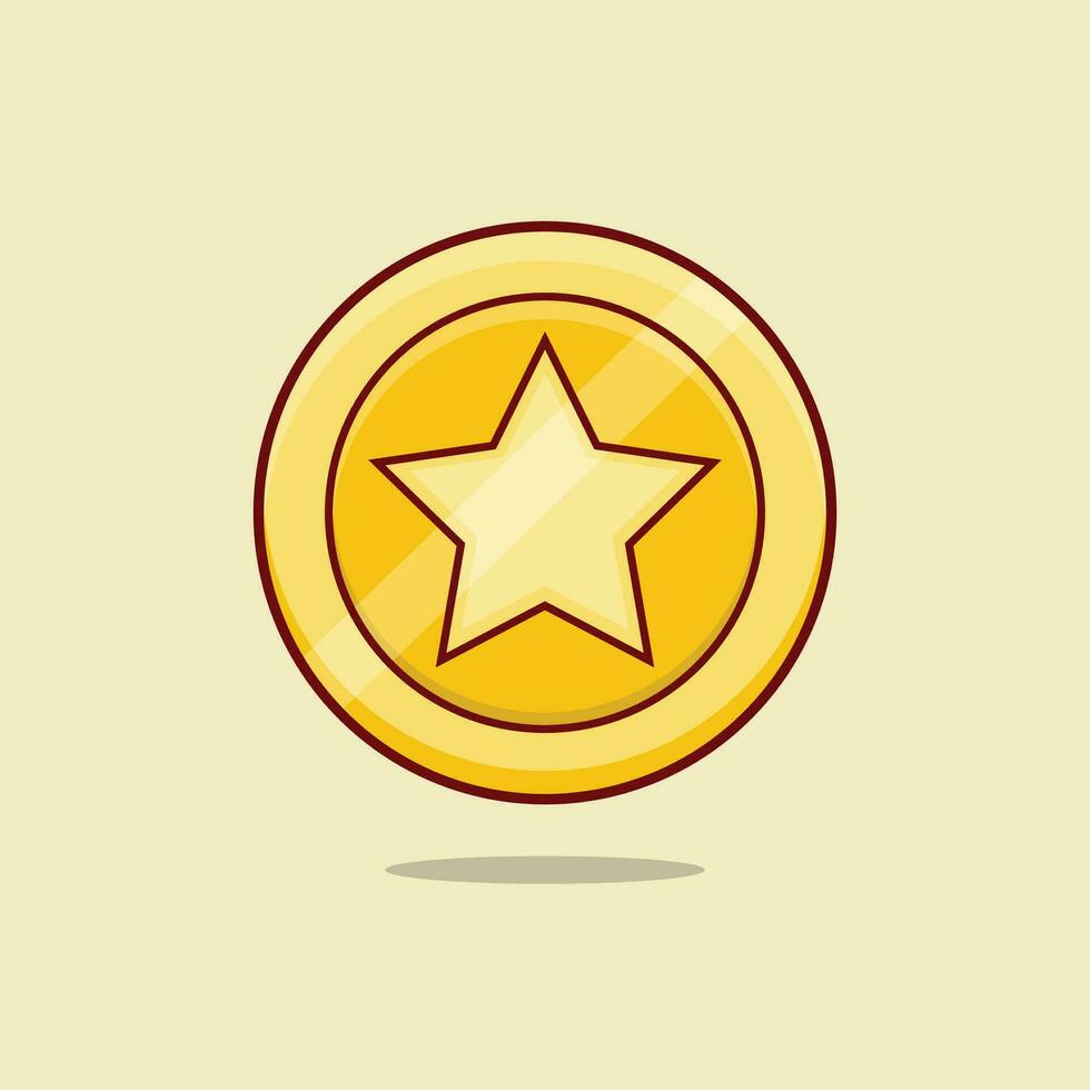 The Illustration of Gold Coin Star Game vector