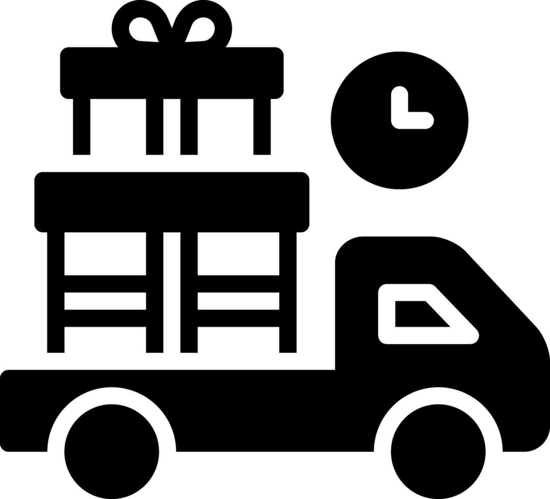solid icon for present vector