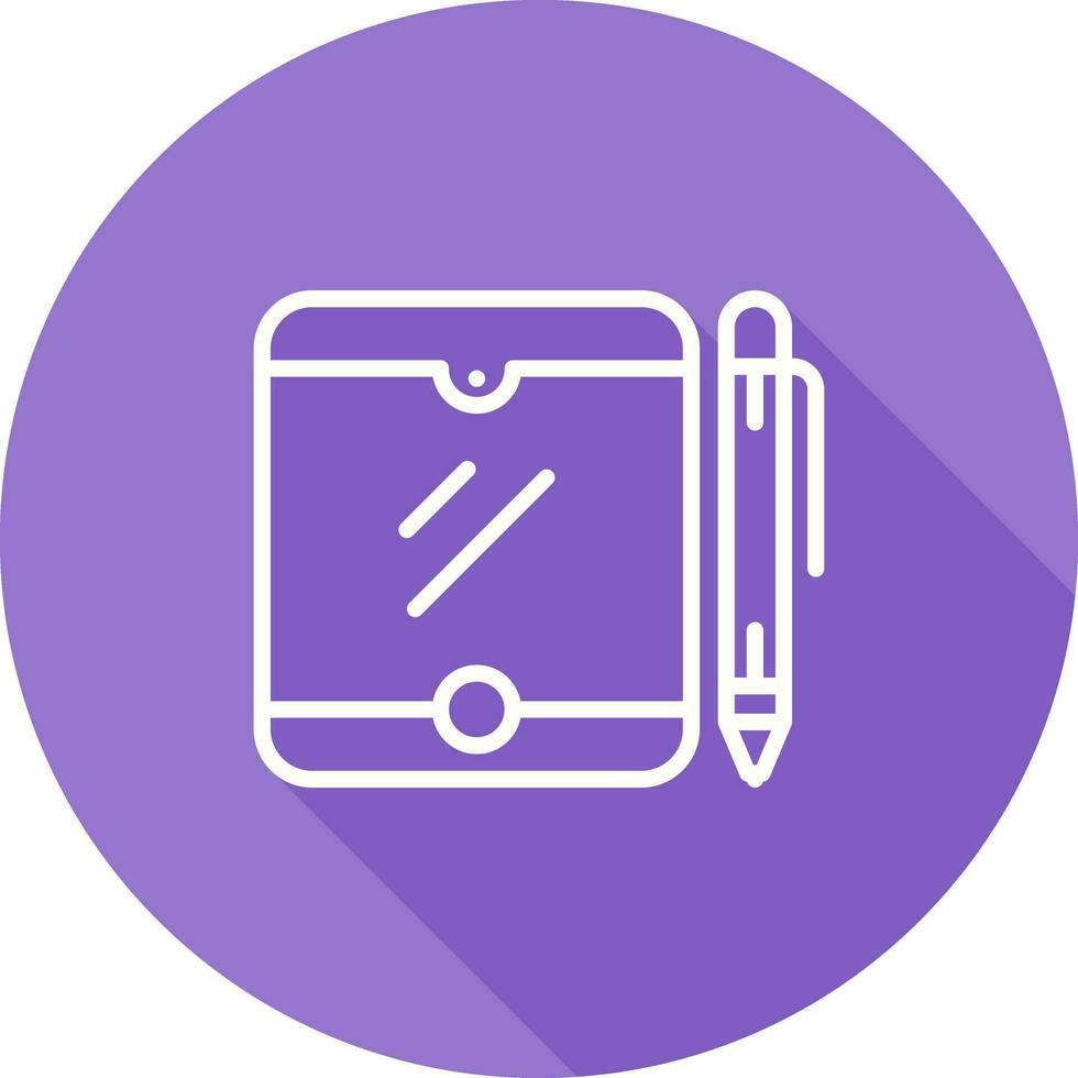 Tablet with pen Vector Icon