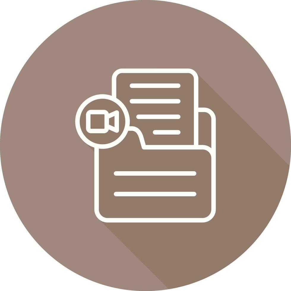 Document Insert Video Vector Icon