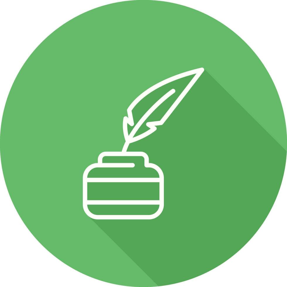 Quill pen with inkwell Vector Icon