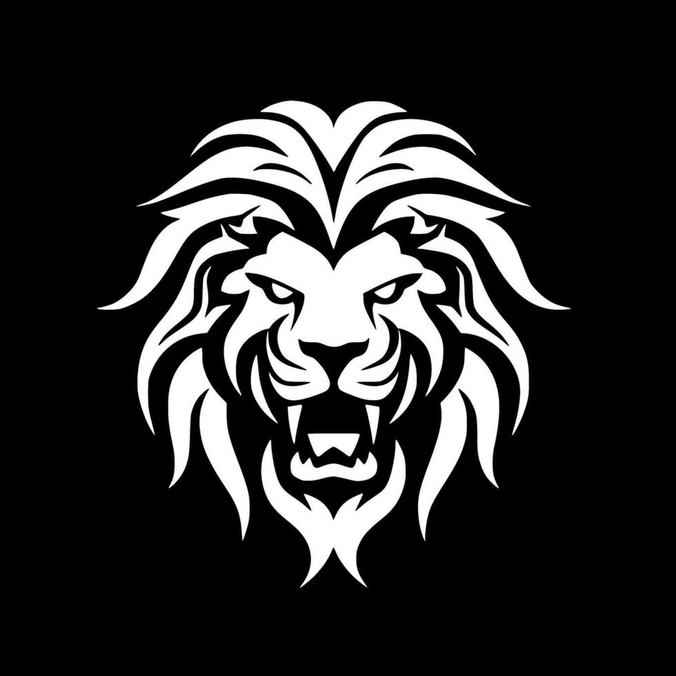 Lion, Minimalist and Simple Silhouette - Vector illustration