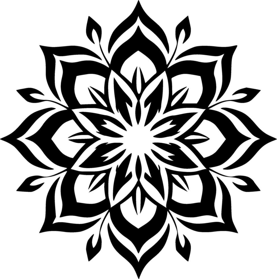 Mandala, Minimalist and Simple Silhouette - Vector illustration