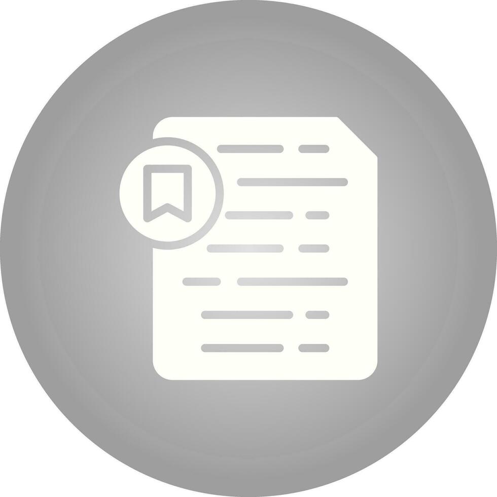 Document Insert Bookmark Vector Icon