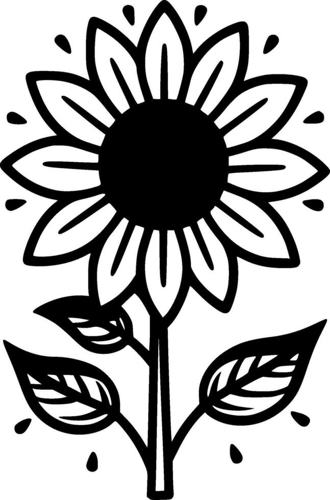 Flower, Minimalist and Simple Silhouette - Vector illustration