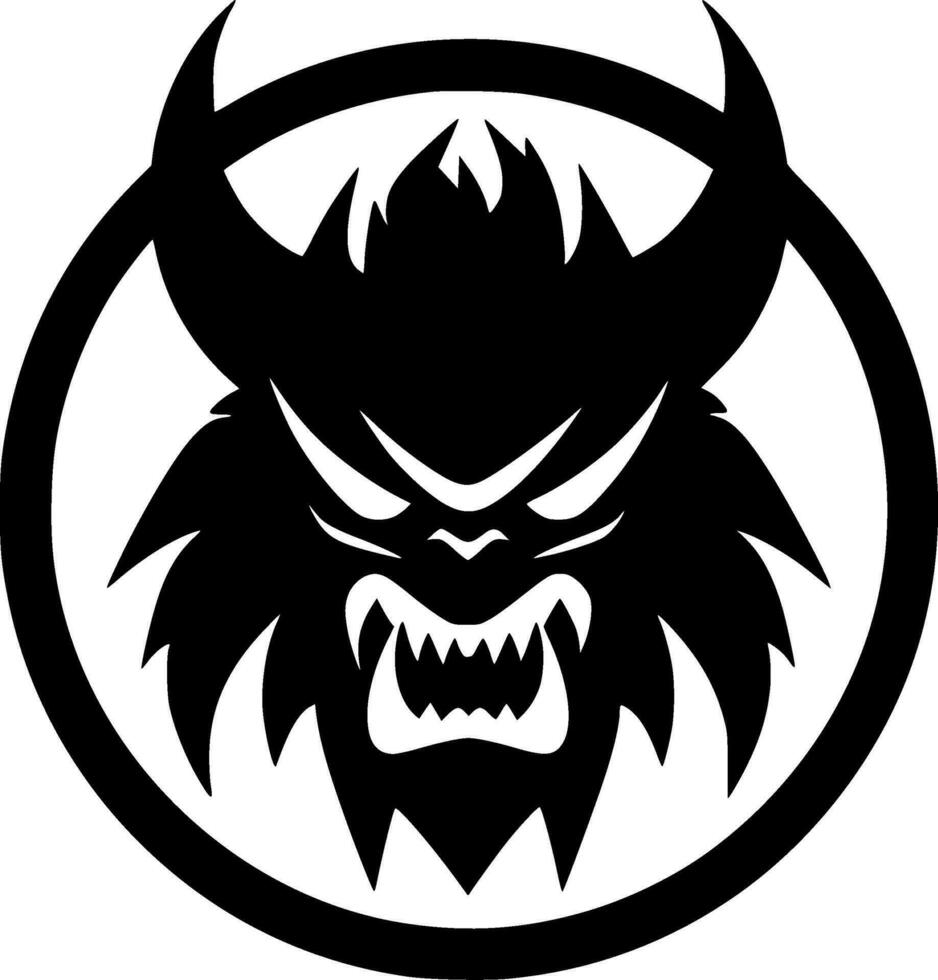 Beast, Black and White Vector illustration