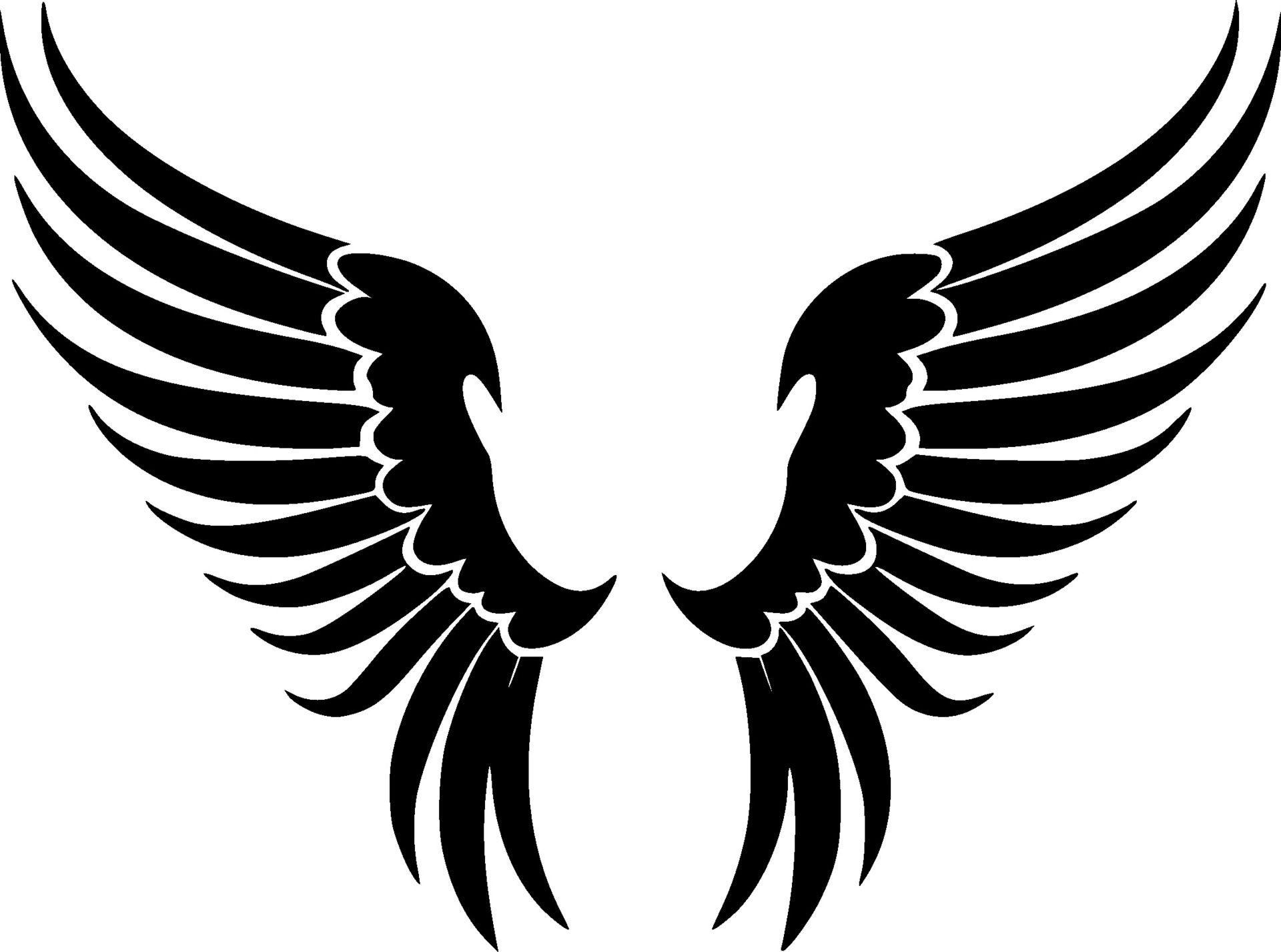 Angel Wings, Minimalist and Simple Silhouette - Vector illustration ...