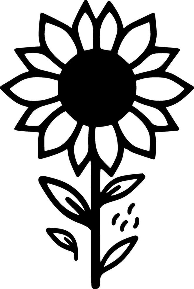 Flower - Minimalist and Flat Logo - Vector illustration