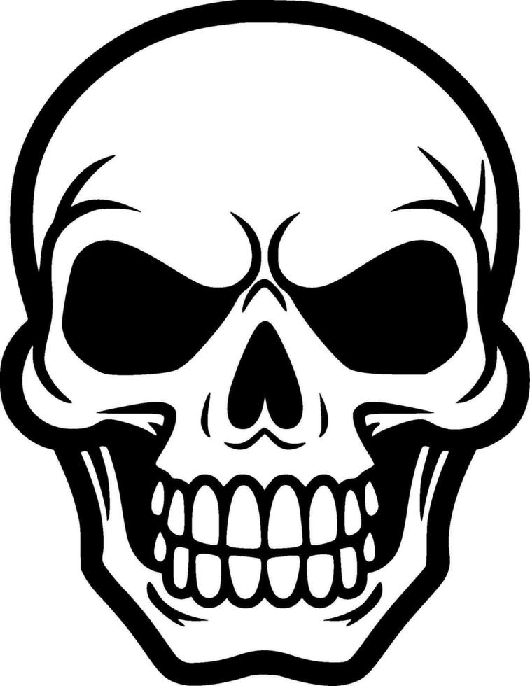 Skull, Minimalist and Simple Silhouette - Vector illustration