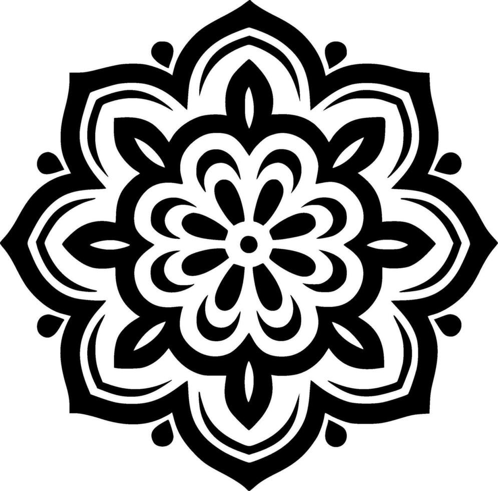 Mandala - Minimalist and Flat Logo - Vector illustration