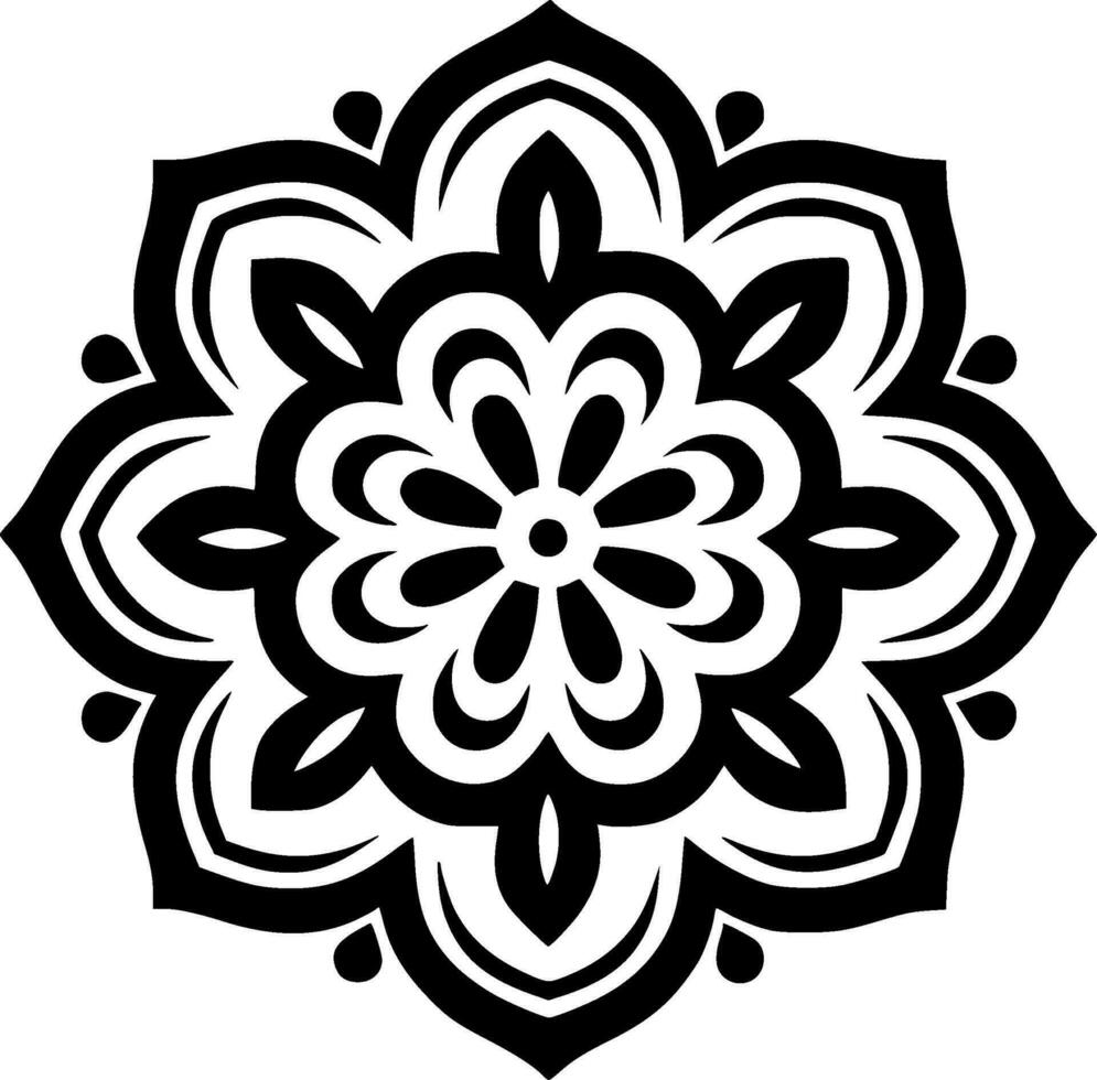 Mandala - Minimalist and Flat Logo - Vector illustration