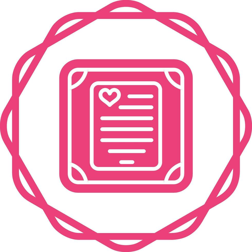 Love poem in a frame Vector Icon
