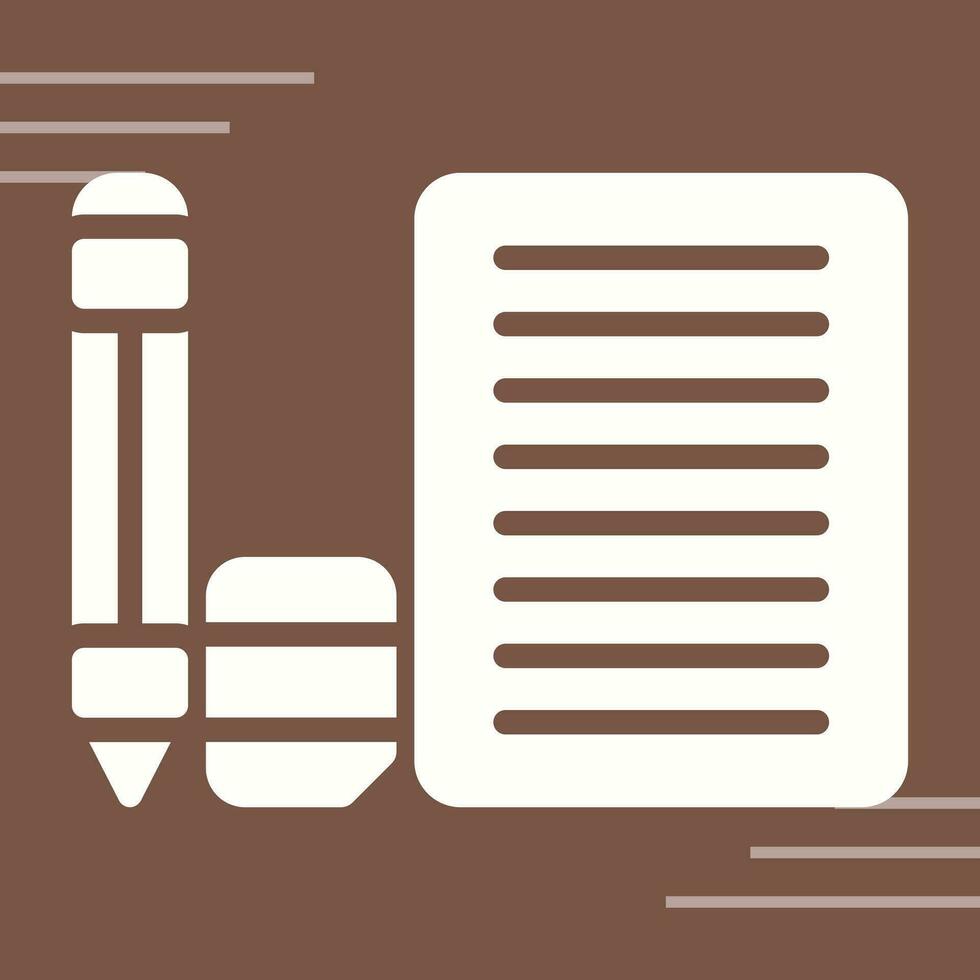 Eraser with paper and penc Vector Icon