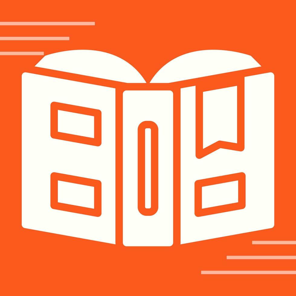 Open book with bookmark Vector Icon