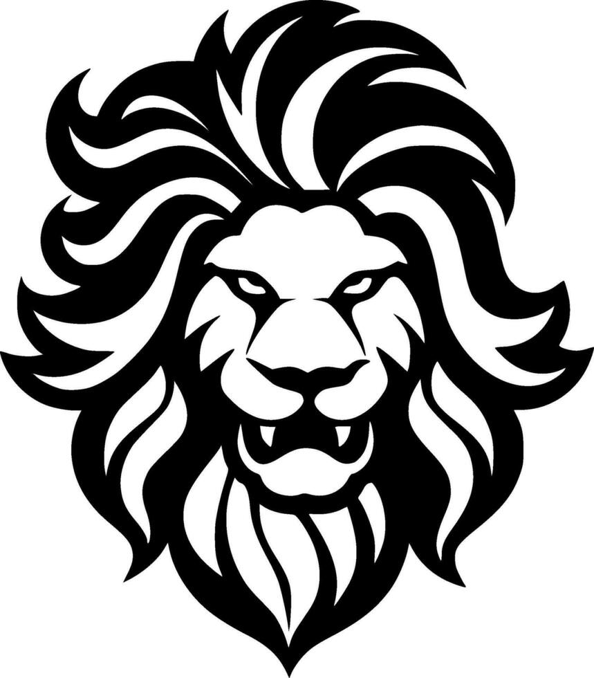 león - minimalista y plano logo - vector ilustración