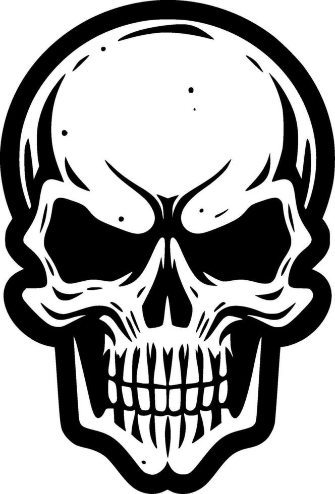 Skull - Minimalist and Flat Logo - Vector illustration