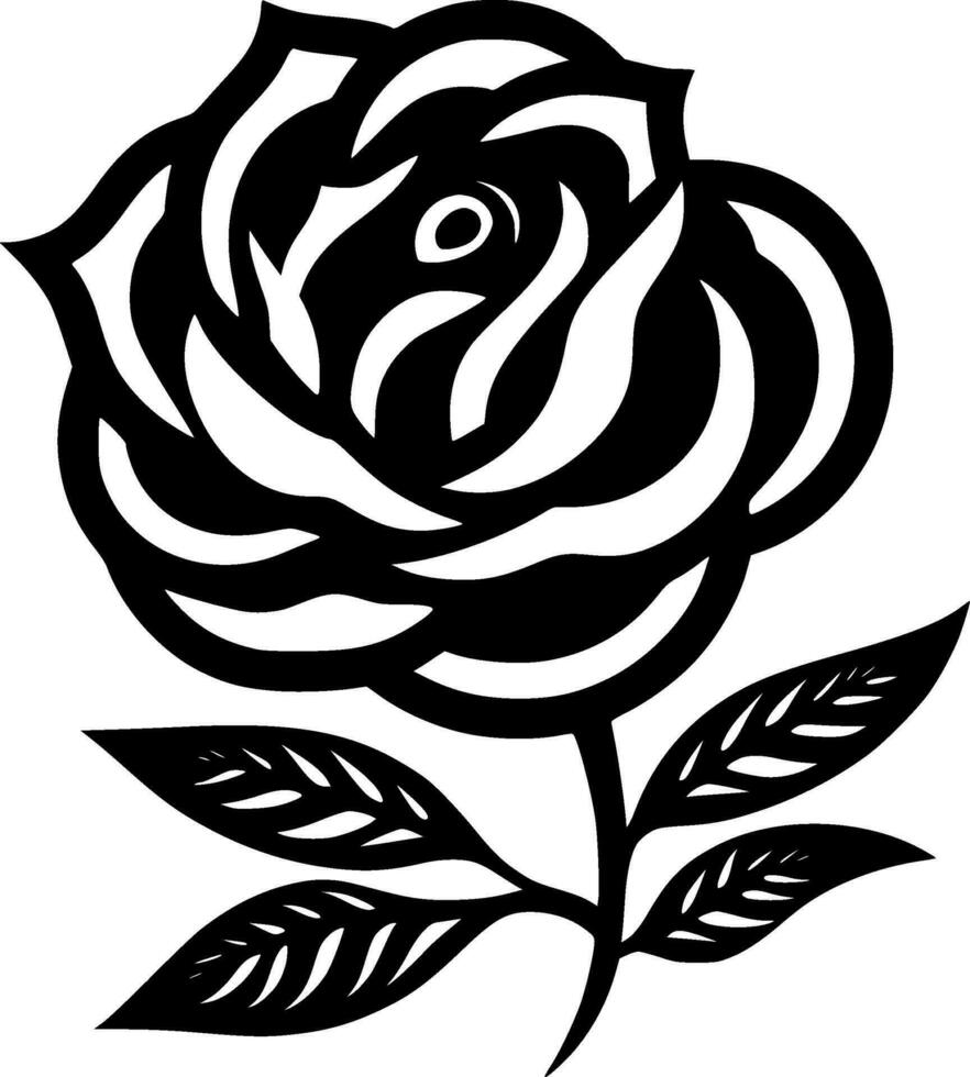 Flower, Minimalist and Simple Silhouette - Vector illustration