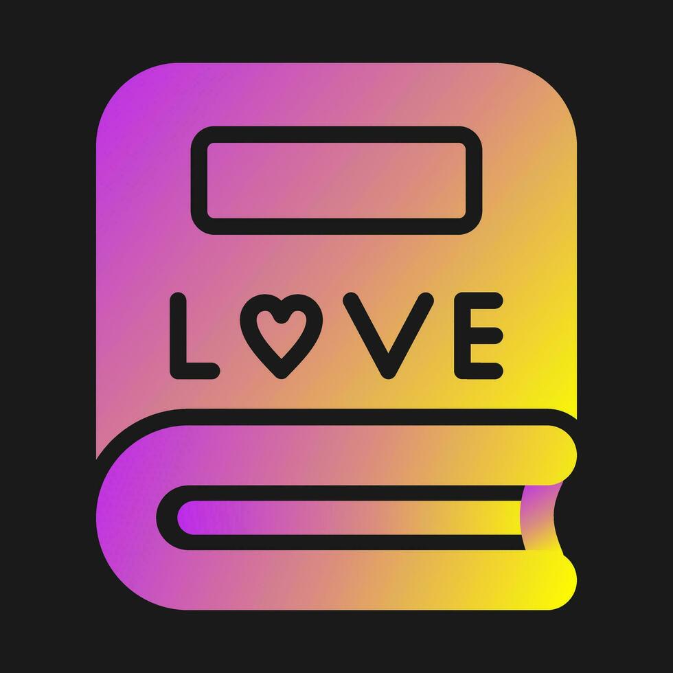 Love story book Vector Icon