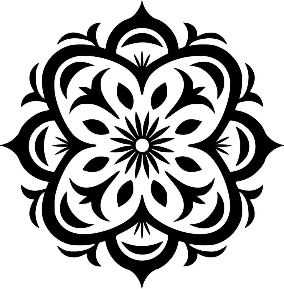 Mandala, Minimalist and Simple Silhouette - Vector illustration