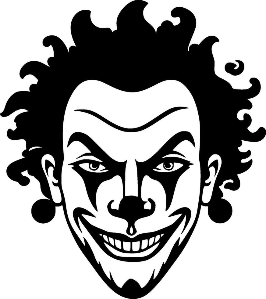 Clown, Minimalist and Simple Silhouette - Vector illustration