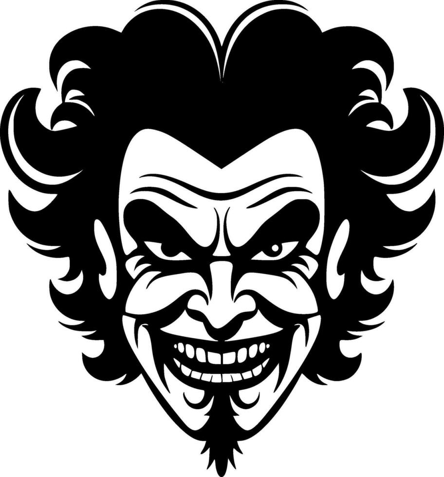 Clown, Minimalist and Simple Silhouette - Vector illustration