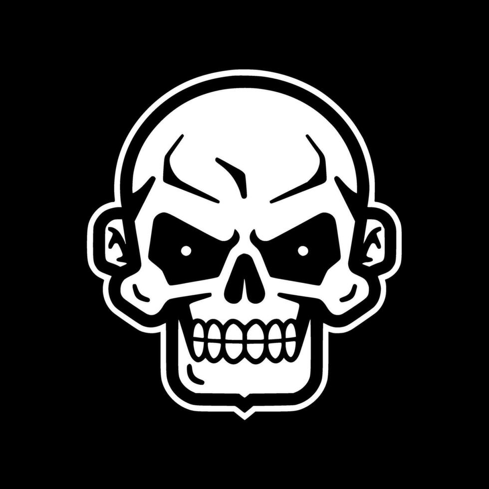 Skull - Minimalist and Flat Logo - Vector illustration