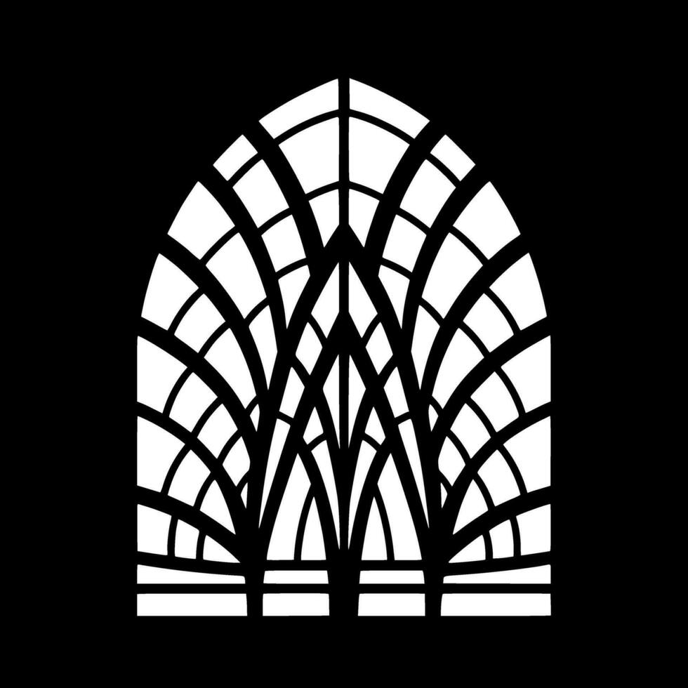 Stained Glass, Minimalist and Simple Silhouette - Vector illustration