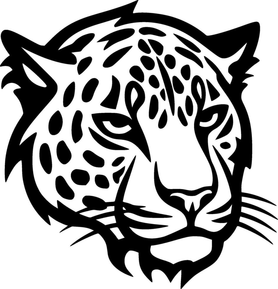 leopardo, minimalista y sencillo silueta - vector ilustración