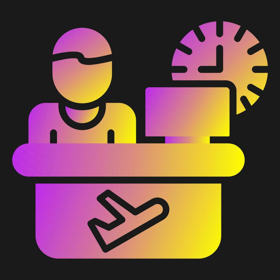 Airline Desk Vector Icon