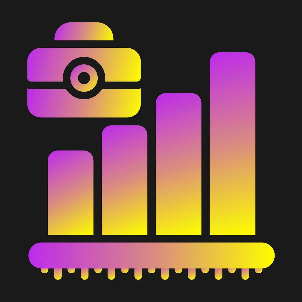 Briefcase with Chart Vector Icon