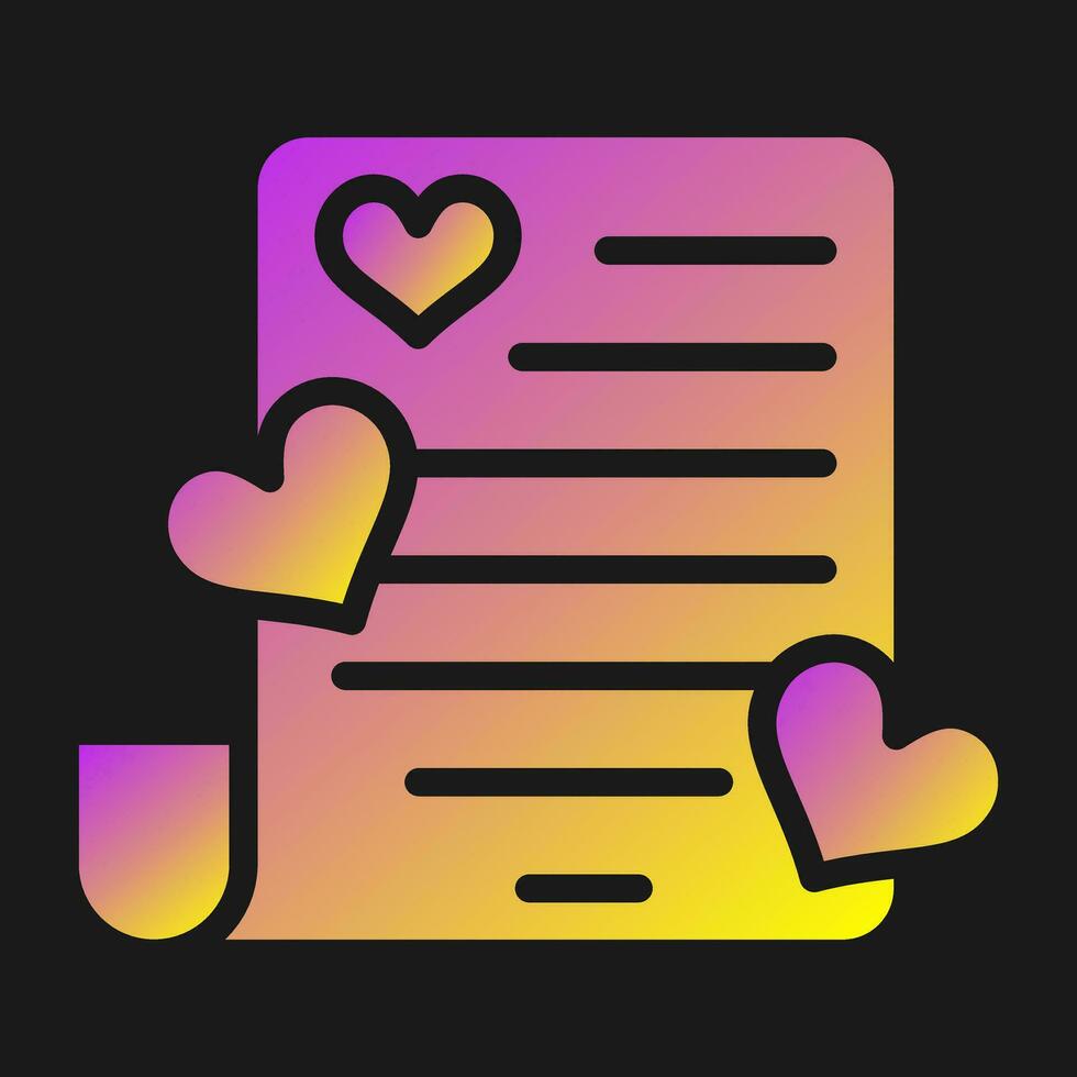 Romantic poem Vector Icon