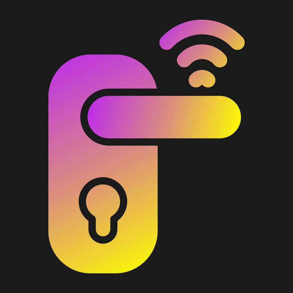 Smart Door Lock Vector Icon
