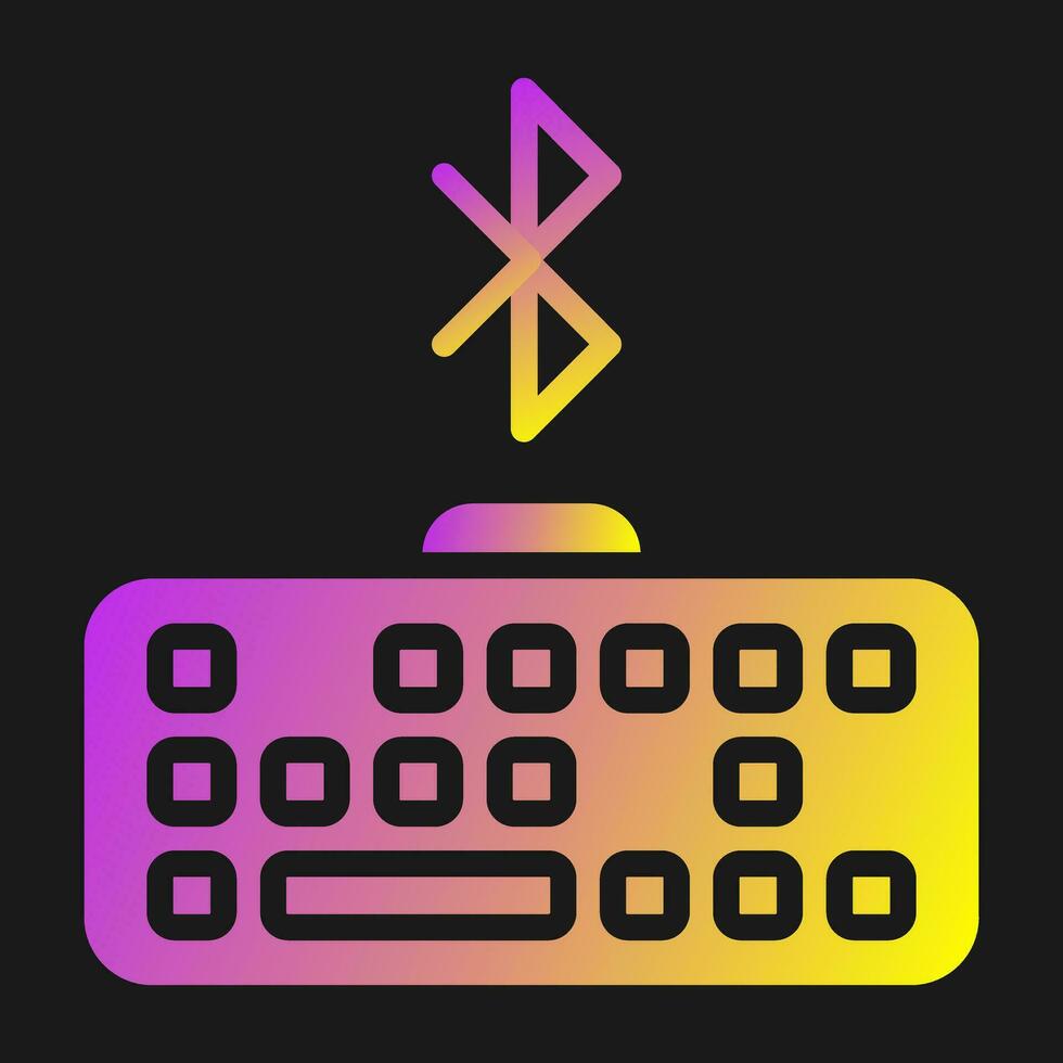 Bluetooth Keyboard Vector Icon