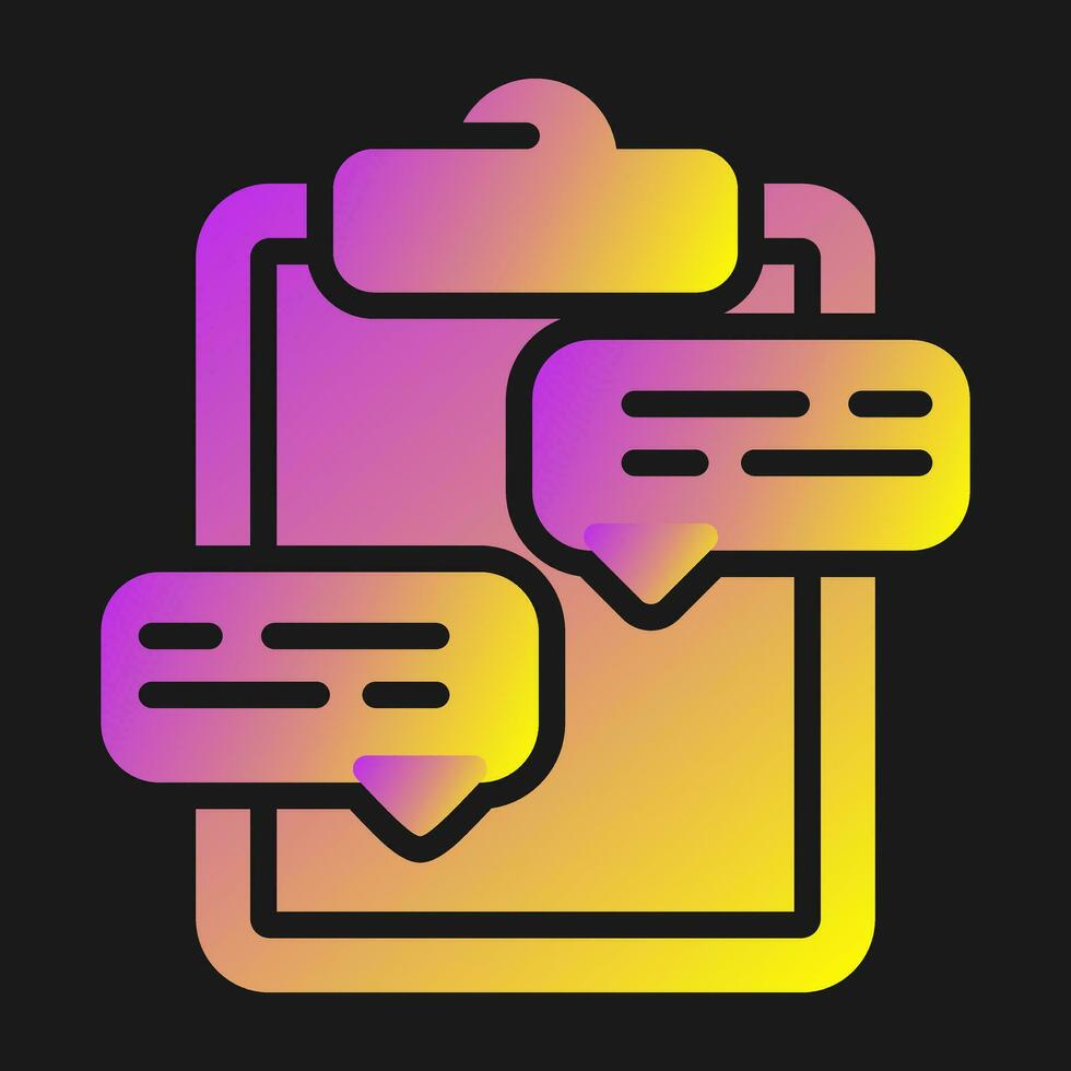 Clipboard with speech bubb Vector Icon