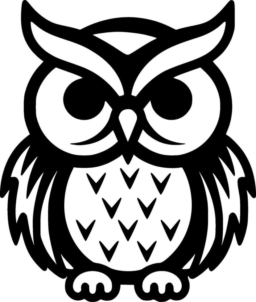 Owl - Minimalist and Flat Logo - Vector illustration