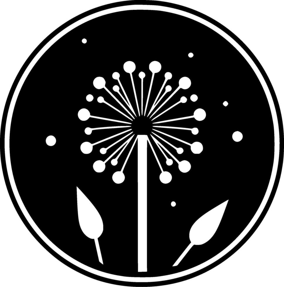 Dandelion - Minimalist and Flat Logo - Vector illustration