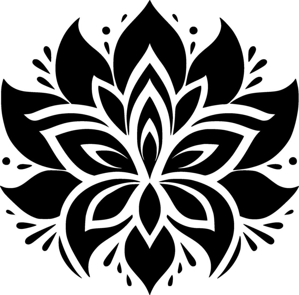 Flower, Minimalist and Simple Silhouette - Vector illustration