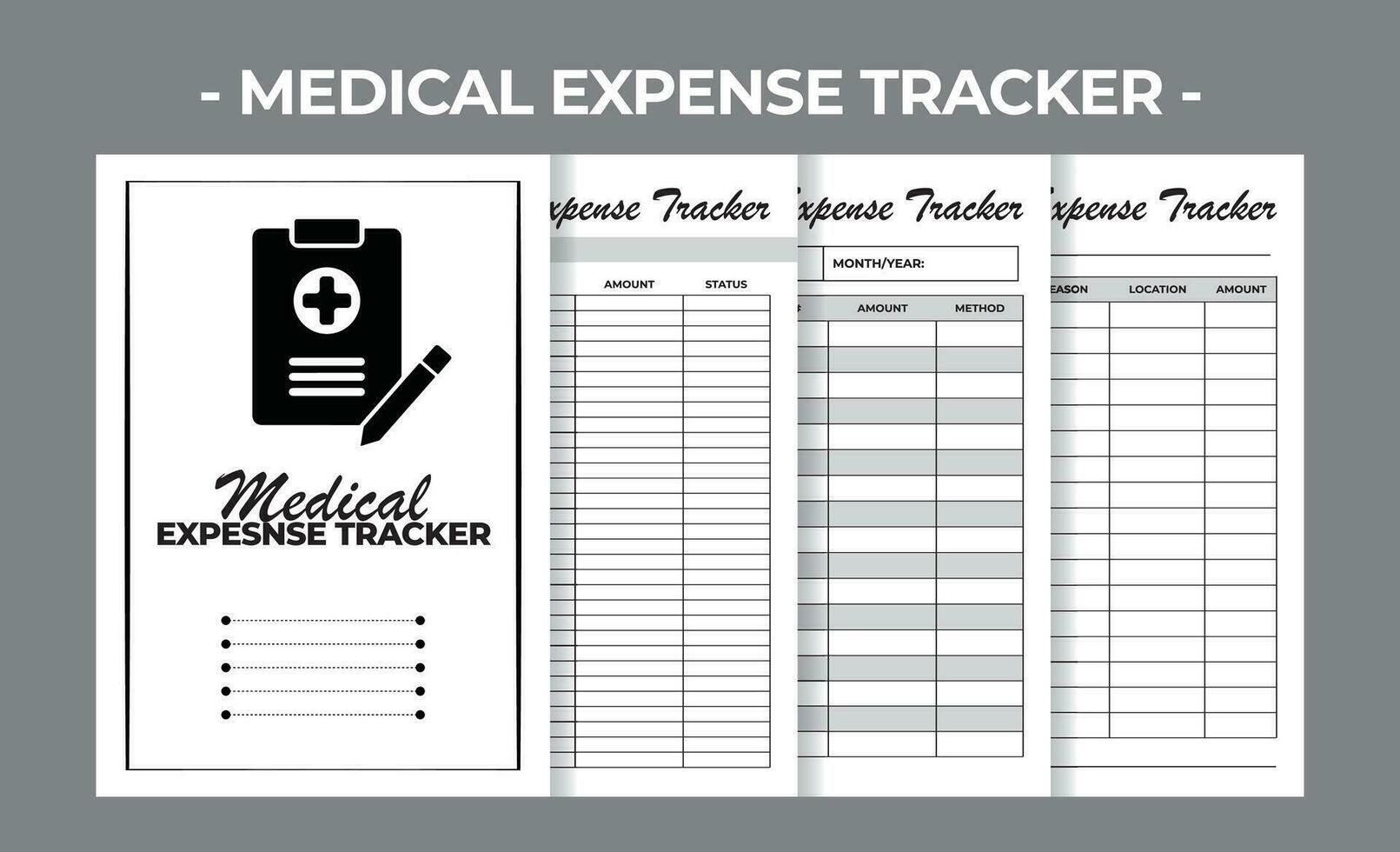 Medical Expense Tracker Vector Design Template