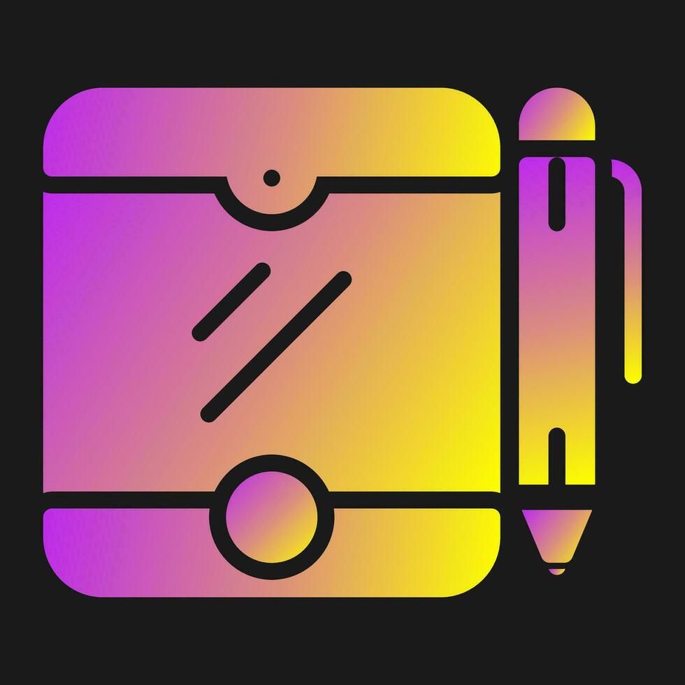 Tablet with pen Vector Icon